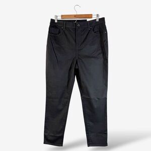 Chico's Platinum High Rise Ankle Pants Size 1 Cotton Minimalist Casual Academia